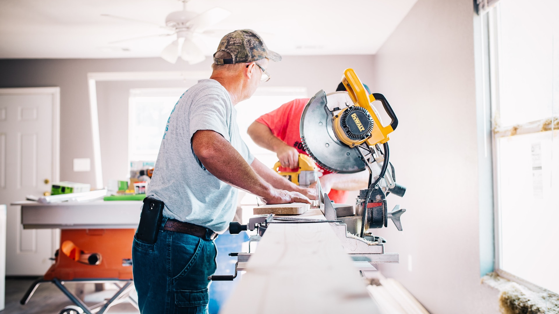 Picture of a carpenter at work