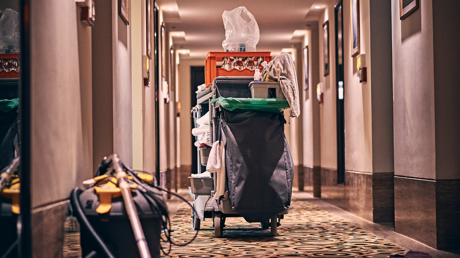 Picture of a cleaner at work